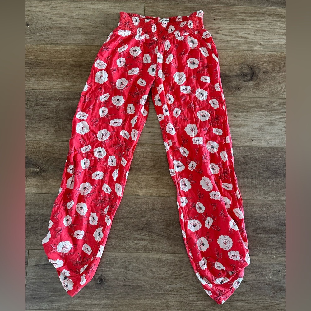 Size M tropical flower cotton pants
